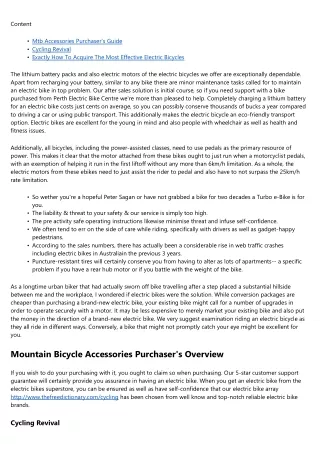 The Extensive Overview To Electric Bikes.