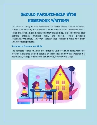 Should Parents Help With Homework Writing