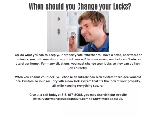 when should you change your locks
