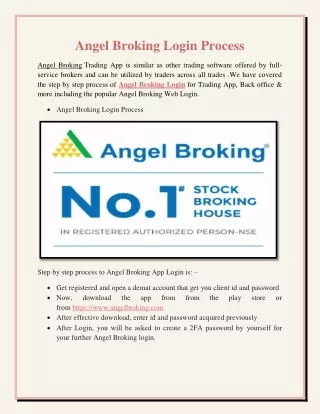 Angel Broking Login Process