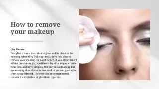 How to remove your makeup
