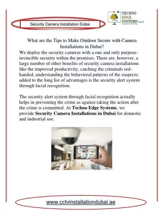 security camera installation dubai