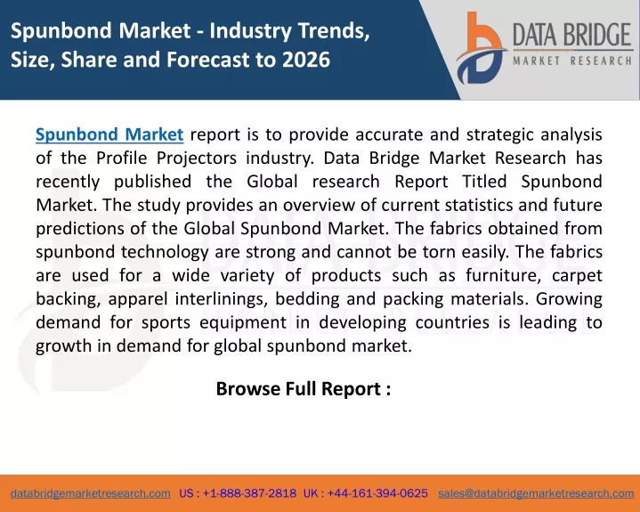 spunbond market industry trends size share