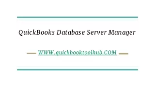 quickbooks database server manager