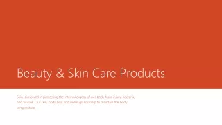 Beauty & Skin Care Products