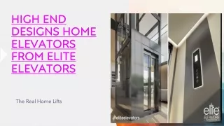 High End Designs Home Elevators in UAE
