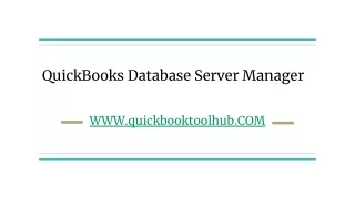 quickbooks database server manager