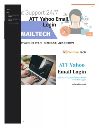 Learn Easy Ways To Solve ATT Yahoo Email Login Problems