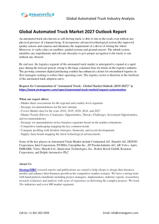 global automated truck industry analysis