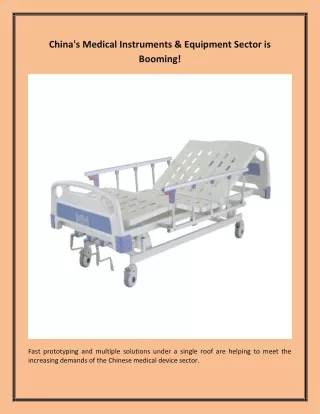 China's medical instruments & equipment sector is booming!