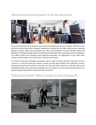 office cleaning services Sarasota FL