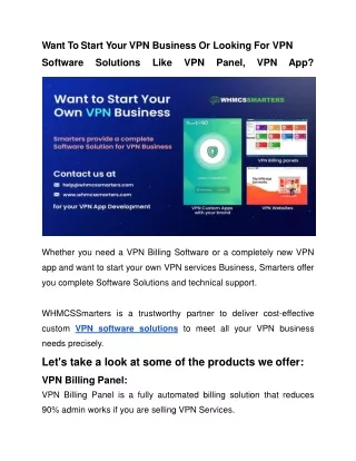 White label VPN Software Solution - Now Start Your VPN Business Easily