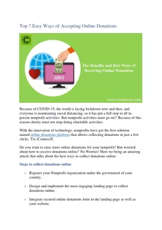top 7 easy ways of accepting online donations