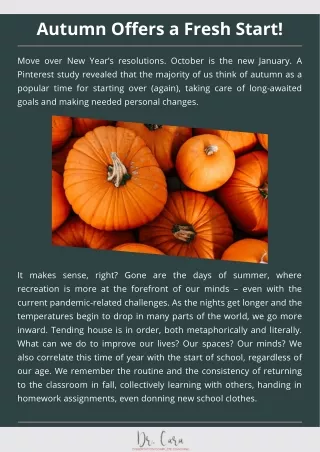 autumn offers a fresh start