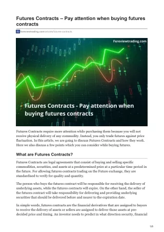 fxreviewtrading.com-Futures Contracts  Pay attention when buying futures contracts