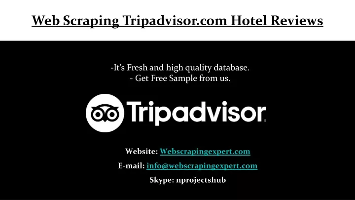 web scraping tripadvisor com hotel reviews