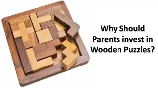 Why Should Parents invest in Wooden Puzzles?