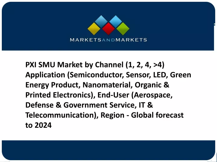 pxi smu market by channel 1 2 4 4 application