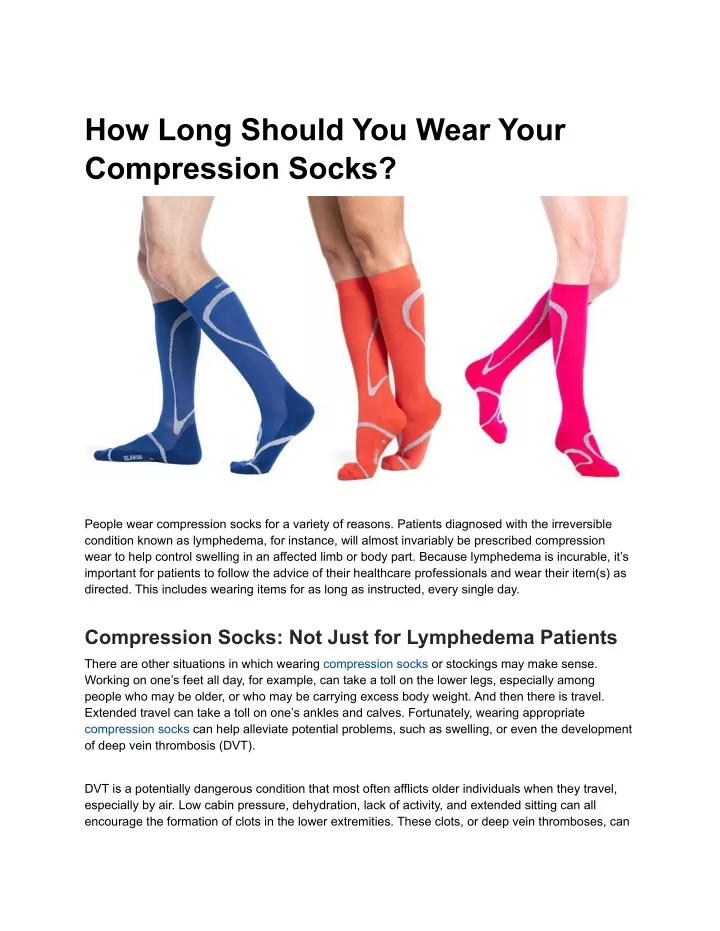 how long should you wear your compression socks