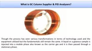 what is gc column supplier pid analyzers