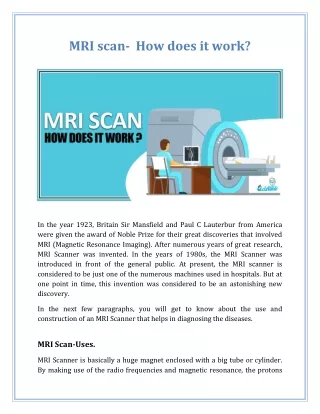 MRI scan-  How does it work