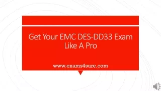 get your emc des dd33 exam like a pro