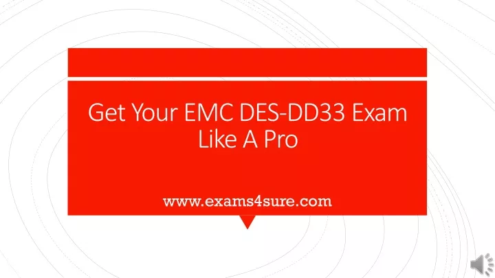 get your emc des dd33 exam like a pro