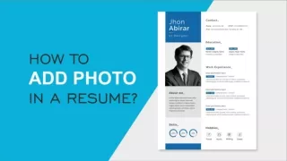 How To Add Photo In A Resume