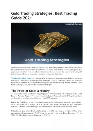 Gold Trading Strategies