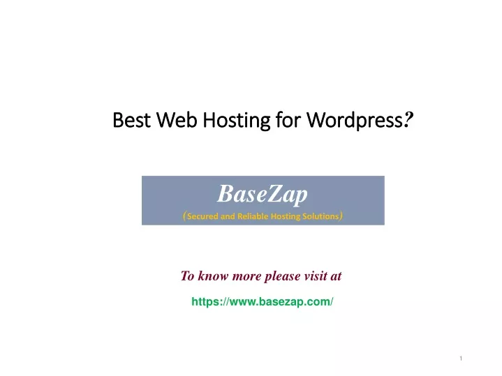 best web hosting for wordpress