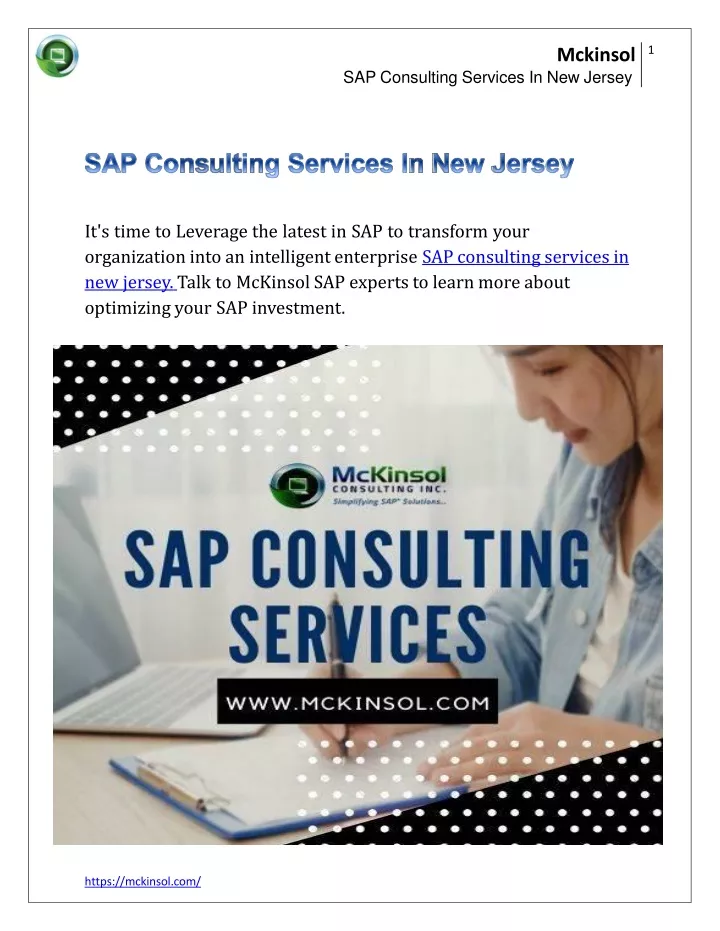 mckinsol sap consulting services in new jersey