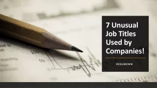 7 Unusual Job Titles Used by Companies!