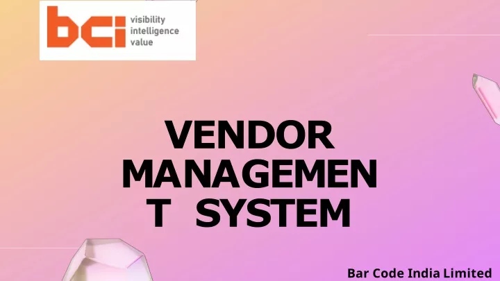 vendor m a n a g e m e n t system