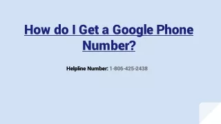 How do I Get a Google Phone Number