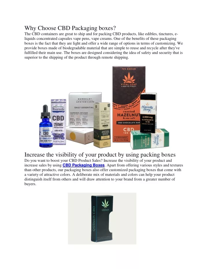 why choose cbd packaging boxes the cbd containers