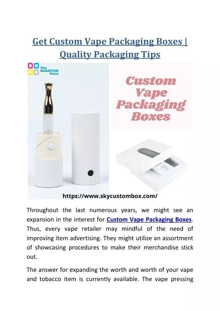 get custom vape packaging boxes quality packaging