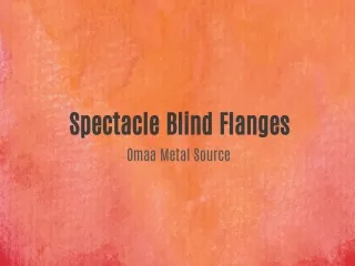 Spectacle Blind Flanges