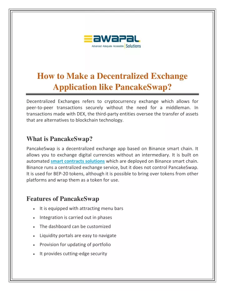 how to make a decentralized exchange application