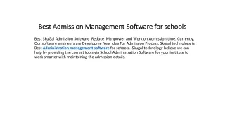 best admission management software for schools