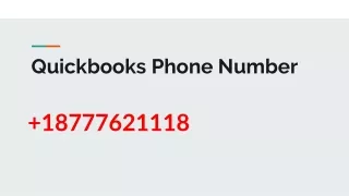 Contact at Quickbooks Phone Number  18777621118
