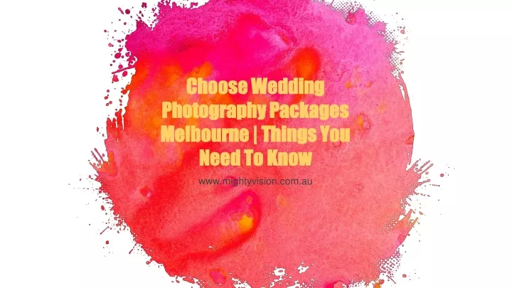 choose wedding photography packages melbourne