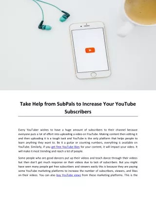 Take Help from SubPals to Increase Your YouTube Subscribers