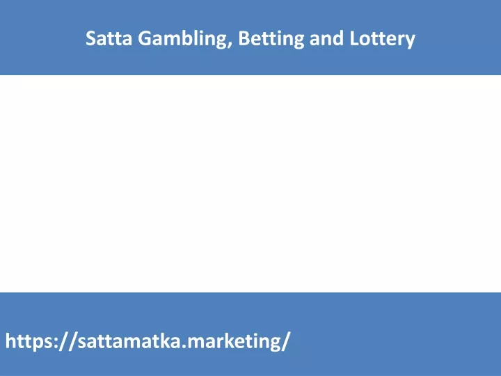 satta gambling betting and lottery
