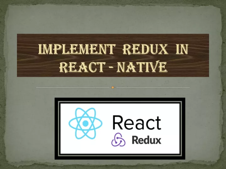 implement redux in react native