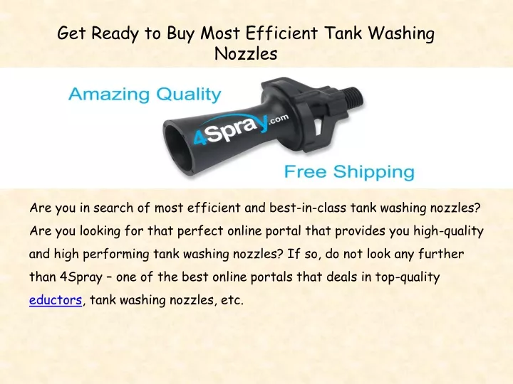 get ready to buy most efficient tank washing nozzles