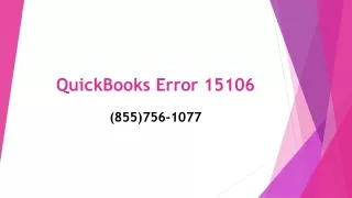 QuickBooks Error 15106