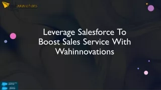 leverage salesforce to boost sales service with