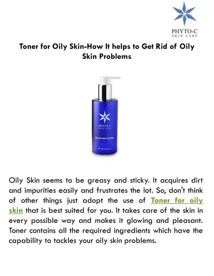 toner for oily skin how it helps