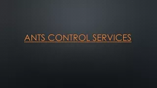 ants control servi ces