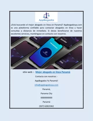Mejor abogado en línea Panamá | Appbogadosya.com